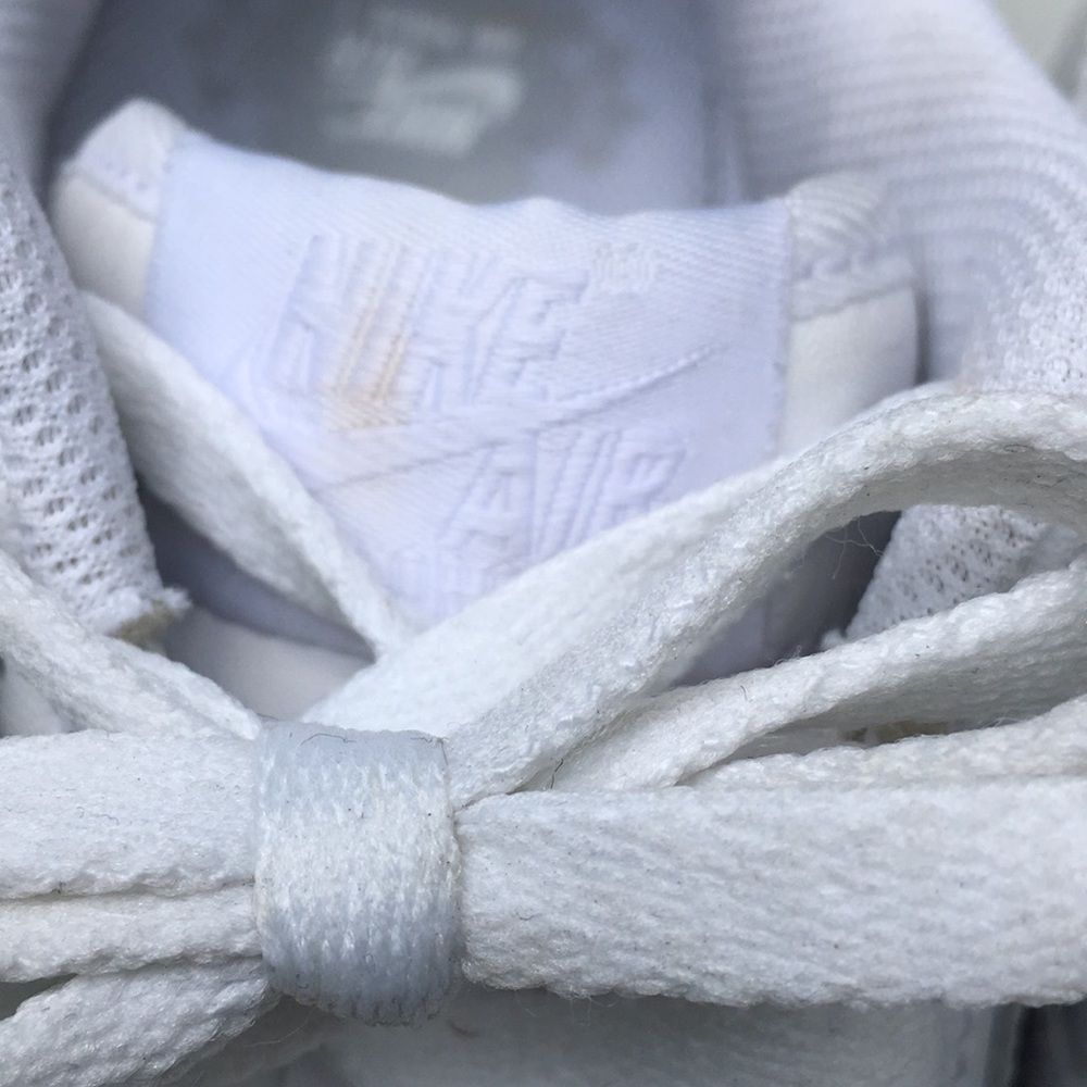 White AF1 Classic Leather Sneakers - Picture 9 of 10